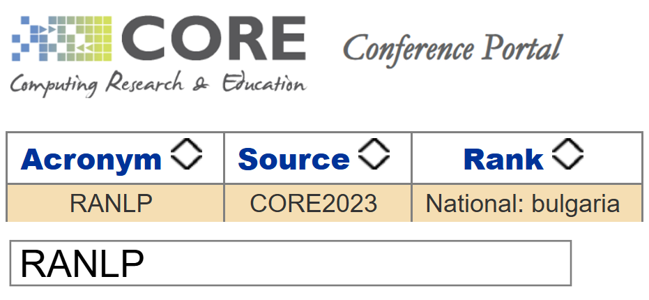 RANLP core