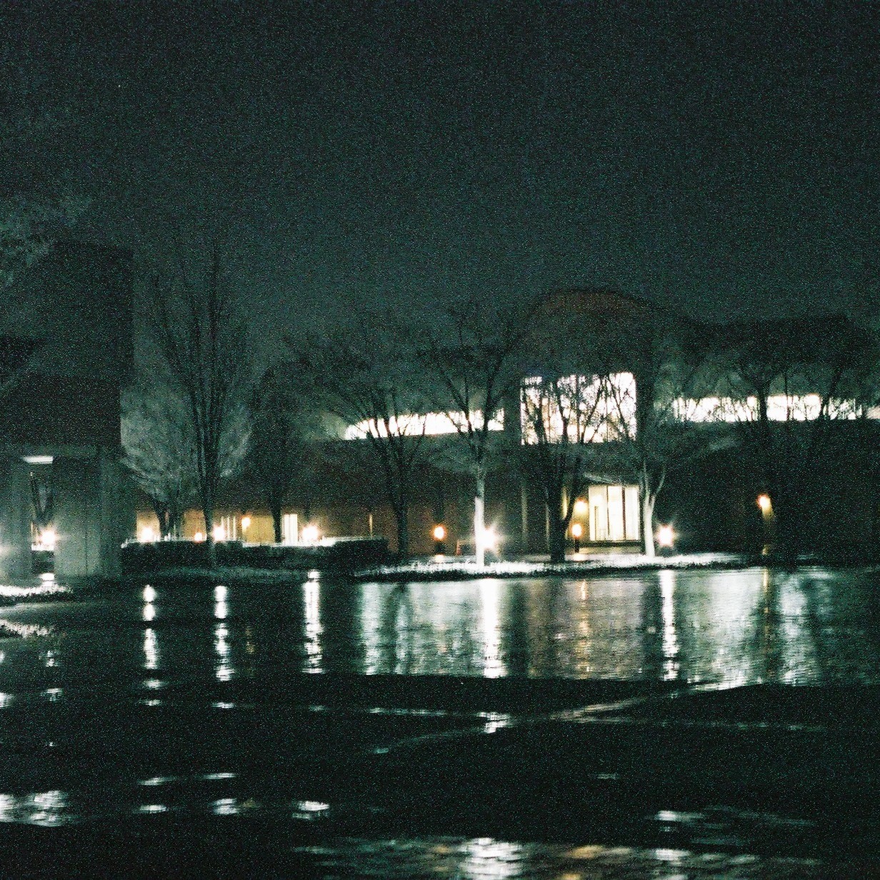 University of Aizu: snowing night