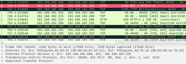 wireshark http log